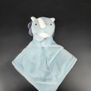 Carters Blue Triceratops Dinosaur Lovey Security Blanket Striped 2020 Plush
